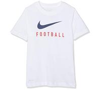 Nike Young Athletes B Nk Dry Tee Swoosh Football, Uomo, White - Midnight Navy, M