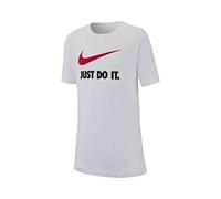 Maglietta per ragazzi Nike B NSW Tee Just Do It Swoosh - white/university red S