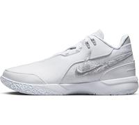 Nike ZM Lebron NXXT Gen Ampd, Basketball Shoe Uomo, White/Lt Smoke Grey-Metallic Silver, 48.5 EU
