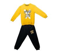 NIKITA ZELINSCHII Handsome, set di tuta da ginnastica per ragazzi, 2 pezzi, felpa con cappuccio e pantaloni stampati con lettere per 3-7 anni, diversi colori, diverse taglie, Giallo, 7 anni