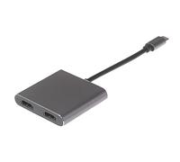 Nikkai Hub multiporta USB-C 2x 4K 60Hz HDMI/USB-C PD/USB-A 3.0 MST