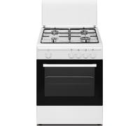 NIKKEI - Cucina Gas / Elettrico SN664WE 4 Fuochi a Gas Forno Elettrico Classe A Dimensioni 60 x 58 cm Colore Bainco