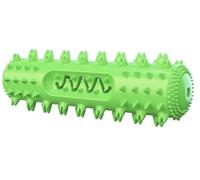 Nikki and Max Giocattolo da masticare per cani, bastone per la pulizia dentale a 360°, 3 colori, materiale in gomma (verde, medio)