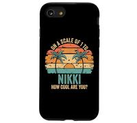 NIKKI Cute Retro Girls Groovy NIKKI Personalized Name Custodia per iPhone SE (2020) / 7 / 8