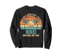 NIKKI Cute Retro Girls Groovy NIKKI Personalized Name Felpa