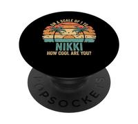 NIKKI Cute Retro Girls Groovy NIKKI Personalized Name PopSockets PopGrip Adesivo