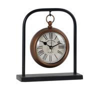 NIKKY HOME Piccolo orologio da scrivania retrò, silenzioso, senza ticchettio, classico, a batteria, decorativo, da tavolo, mensola per soggiorno