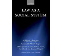 Niklas Luhmann Law as a Social System (Copertina rigida)