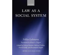 Niklas Luhmann Law as a Social System (Tascabile) Oxford Socio-Legal Studies