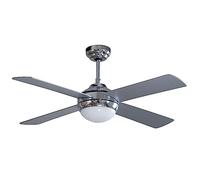 NIKLAS Ventilatore a Soffitto Silversky in Acciaio - Potenza 60 Watt con Telecomando