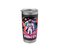 NIKO - Nome ragazzo simpatico con un astronauta cool Bicchiere termico in acciaio inox doppia parete