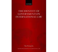 Niko Pavlopoulo The Identity of Governments in International (Copertina rigida)