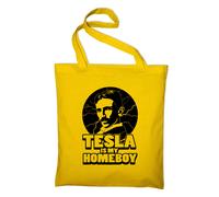 Nikola Tesla È Il Mio Amico Jutebeutel Inventore Scienza Divertente
