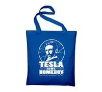 Nikola Tesla È Il Mio Amico Jutebeutel Inventore Scienza Divertente
