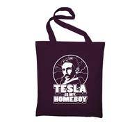 Nikola Tesla È Il Mio Amico Jutebeutel Inventore Scienza Divertente