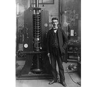 Nikola Tesla e la sua invenzione | Poster | Wall Art | Decorazione per la casa |