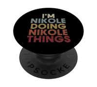 Nikole Name Nikole Personalized Name First Given PopSockets PopGrip Adesivo