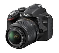 NIKON - D3200 Nero Kit 18-55 VR + 55-200 VR + SD Lexar 8 GB Sensore CMOS Risoluzione 24,2 Mpx Display 3' Filmati Full HD - SPEDIZIONE GRATUITA