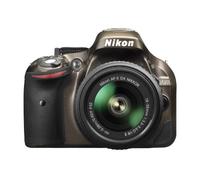Nikon D5200 - Fotocamera digitale SLR, 24,1 Megapixel, display TFT da 7,6 cm (3"), Full HD, HDMI, kit incl. obiettivo AF-S DX 18-55 VR II, colore: Bronzo