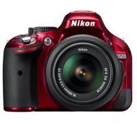 Nikon D5200 Fotocamera Digitale SLR, 24.1 Megapixel, Display TFT da 7.6 cm (3 Pollici), Full HD, HDMI, Kit incluso Obiettivo AF-S DX 18-55 mm VR, Rosso [Versione EU]