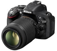 Nikon D5200 Fotocamera Digitale SLR, 24 Megapixel, incluso Obiettivo AF-S DX 18-55 mm VR e 55-200 mm, Colore Nero [Versione EU]