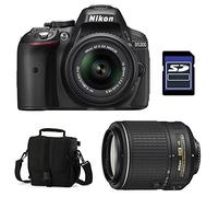 Nikon D5300 + 18-55 VR II + 55-200 VR II +SD 4GB Kit fotocamere SLR 24,2 MP CMOS 6000 x 4000 Pixel Nero