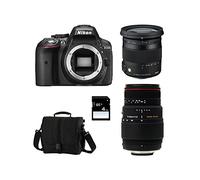 NIKON D5300 + SIGMA 17-70 Contemporary + SIGMA 70-300 DG APO MACRO + Sac + Carte SD 4Go