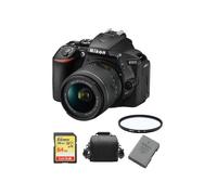Nikon D5600 Kit Af-P 18-55Mm Vr+64Gb Sd Card+Bag+En-El14A+55Mm Filtro