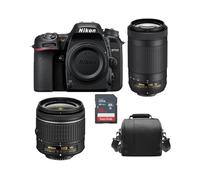 Nikon D7500 Kit Af-P 18-55Mm Vr+Af-P 70-300Mm Ed Vr Dx+Bag+16G Sd Card