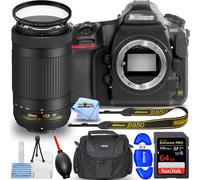 Nikon D850 DSLR Camera + Af-P 70-300mm Ed VR Obiettivo - Essenziale 32GB Fascio