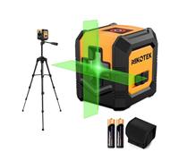 Nikotek Livella Laser Verde con Aggiornato Treppiede, Laser a Linee Incrociate con Raggio Verde Autolivellante,Borsa di Stoffa, 2 AA Batterie, per la Decorazione Domestica/Fai da te/Cantiere ecc.