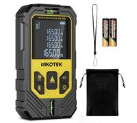 Nikotek Metro Laser 50M, Distanziometro Laser IP54 Strumento di Misurazione Digitale Portatile Telemetro con Livelli a Bolla e Display LCD a 4 righe (2 * Batteria Inclusa)