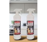 Nikotinentferner 2 x 1 Litri Con Testa di Spruzzo Gan Detergente Plastica Giallo