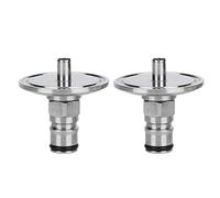 Nikou 2 tappi per carbonatazione in acciaio inox con barretta da 5/16", tipo di blocco a sfera per bottiglie in PET per bibite analcoliche, adattatore per fusti di birra in acciaio inox 304, raccordo