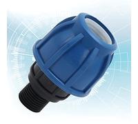 Nikou 3 connettori per tubo dell'acqua in plastica PE, adattatore a connessione rapida da 25 mm a filettatura maschio G3/4", connettore dritto, adattatore per tubo per collegamento dell'acqua