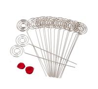 Nikou 50 Pezzi Memo Clip, Porta Biglietti da Visita in Metallo, Clip per Display Argento per Note di Carta per Foto con Foto Fai-da-te, Decorazione Torta (Circle)