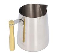 Nikou 600ML Brocca per Schiuma di Caffè in Acciaio Inossidabile con Resistenza alla Rottura Tazza per Schiuma di Latte con Manico Staccabile (Gialla)