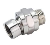 Nikou Adattatore per soffione doccia G1/2, valvola deviatrice in rame per bagno di casa, finitura spazzolata, accorie doccia, compatibile con sistemi Top Spray