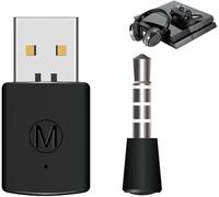 Nikou Adattatore PS4 Bluetooth - Mini adattatore USB 4.0 Headsets Bluetooth Mini microfono senza fili Adattatore USB Dongle Bluetooth per cuffie wireless PS4