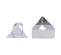 Nikou Anello per mousse in acciaio inox, 4 x 8 x 7,5 cm, anelli per insalate, pasticcini, strumenti da forno, mousse, tagliapasta per biscotti