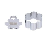 Nikou Anello per mousse per torte, anelli in acciaio inox, irregolari, 4 x 7 cm, strumento di cottura per torte, insalate, pasticcini, biscotti