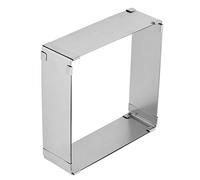 Nikou Anello per mousse quadrato in acciaio inox, retrattile, 16-28 cm, per mousse, biscotti, utensili da cucina fai da te
