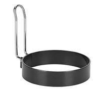 Nikou Anello rotondo per uova in acciaio inox, antiaderente, con manico, ideale per realizzare uova a forma di ly