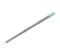 Nikou Bevanda in acciaio inox, riutilizzabile, in metallo, con spazzola per la pulizia, da viaggio, design telescopico e pieghevole, blu