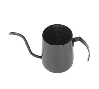 Nikou BOLLITORE PER CAFFÈ A COLLO DI CIGNO IN ACCIAIO INOSSIDABILE MIGLIORATO PER VERSAMENTO MANUALE SU NERO (Manico a sette caratteri 350ml nero (con scala))