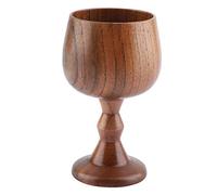 Nikou Calice da vino in legno, Tazza di Legno Sana, Bicchieri per Vino e Tè (13x6.5cm)