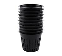 Nikou Cestino per Piantare, 10 Pezzi per Vasi in Rete Resistente, Vasetti per Piantine Cestini per Tazze, Piante Idroponiche, Coltivazione Clone, Giardinaggio(Nero)