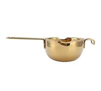Nikou Ciotola in acciaio inox per fondere burro, formaggio, utensile da cucina, capacità 500 ml, finitura dorata, ideale per sciogliere burro e formaggio