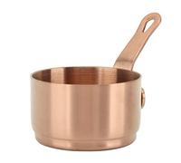 Nikou Ciotola per salsa in acciaio inox 304 con manico, 100 ml, colore oro rosa, per condimenti, ketchup, antipasti, uso in cucina