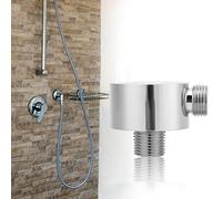 Nikou Connettore per tubo doccia in ottone G1/2, forma rotonda, raccordo a gomito per uscita doccia, adattatore doccia, compatibile con docce standard